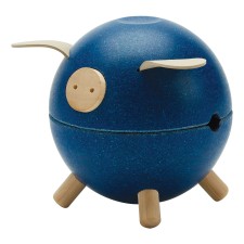 Spardose Schwein 'Orchard' blau von Plan Toys