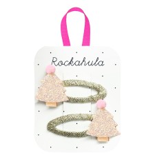 Haarspangen 'Frosted Shimmer Xmas Tree Clips' von Rockahula