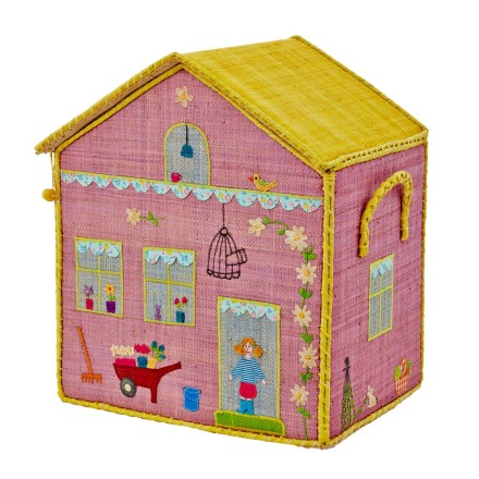 Spielzeugkorb Spielhaus 'Girl Cottage' Landhaus (mittel)