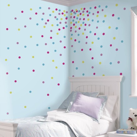 Wandsticker 'Multi Glitter Confetti Dots'