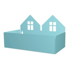 Wandregal & Box 'Häuser' pastellblau von roommate