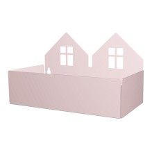 roommate - Wandregal & Box 'Häuser' pastellrosa