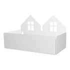Wandregal & Box 'Häuser' weiß