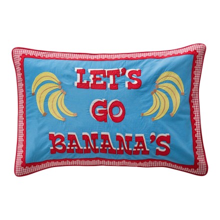 Kissenbezug Let S Go Banana S In Blau Rot 40x60