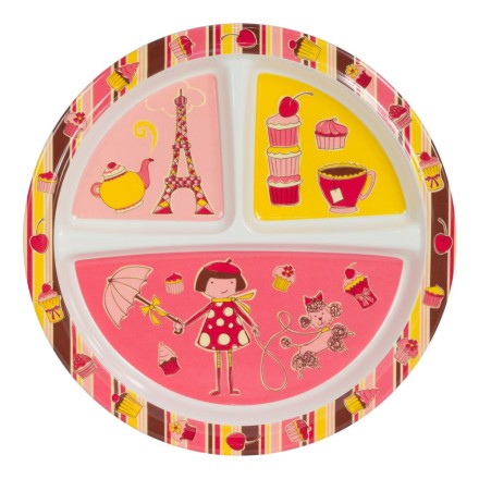 Melamin-Teller Cupcake in rosa