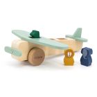 Flugzeug aus Holz mit Tieren