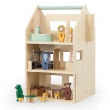 Holz Spielhaus mit Tierfiguren und Zubehör von trixie