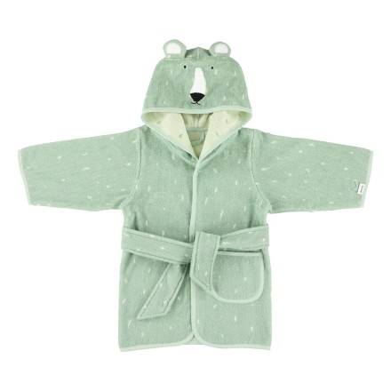 Kinder Bademantel 'Mr. Polar Bear' Eisbär mint