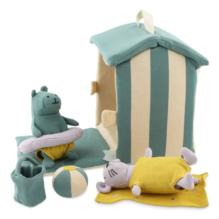 Spielset Puppet World 'Beach' Mrs. Mouse & Mr. Hippo