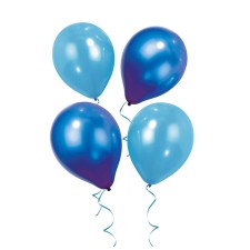 12 Luftballons Blue Party in 2 Blautönen von talking tables