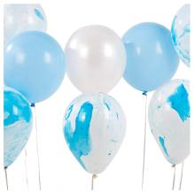 talking tables - Luftballons 'We Heart Blue' in Marmor-Optik blau