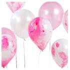 Luftballons 'We Heart Pink' in Marmor-Optik rosa
