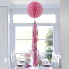 Papierkugel Honeycomb 'Tassel' pink