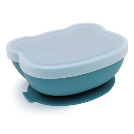 Schüssel 'Stickie Bowl' mit Deckel Bär dunkelblau
