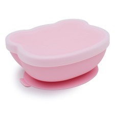 Schüssel 'Stickie Bowl' mit Deckel Bär rosa von we might be tiny