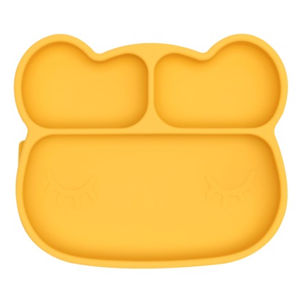 Teller 'Stickie Plate' Bär gelb