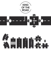 Spielstraße 'King of the Road' 40-teilig von waytoplay