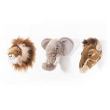 Plüsch Tierkopf-Trophäe 'Safari' im 3er-Set von Wild & Soft